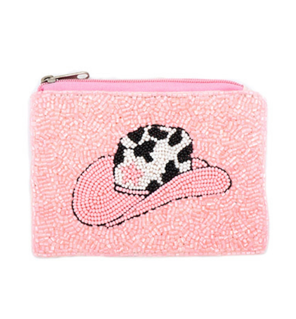 COWBOY HAT BEADED COIN POUCH