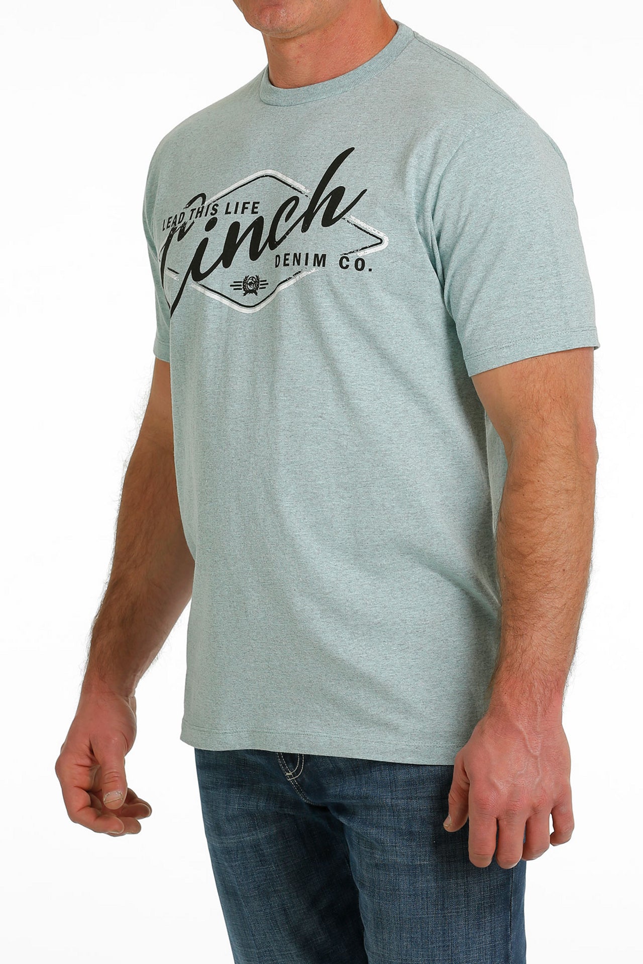 Cinch Denim Co. "Lead This Life" Graphic T-Shirt - Heather Teal