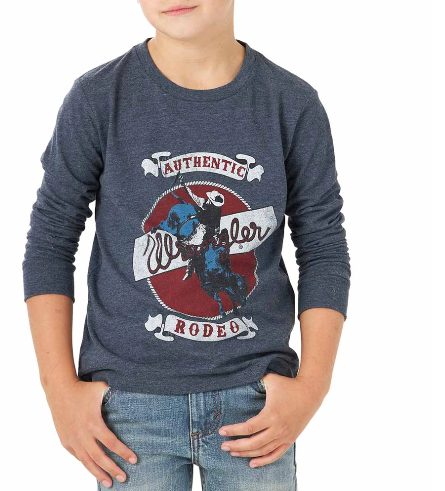 WRANGLER BOY'S LONG SLEEVE AUTHENTIC RODEO T-SHIRT