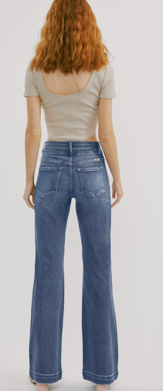 Holly Fare Double Button Wide Jean