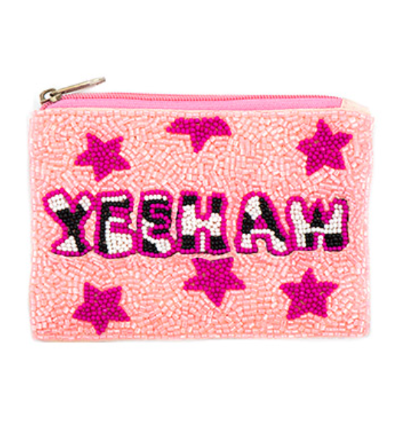 YEEHAW BEADED COIN POUCH
