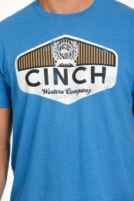 CINCH WESTERN COMPANY MEN'S BLUE VINTAGE GRAPHIC T-SHIRT