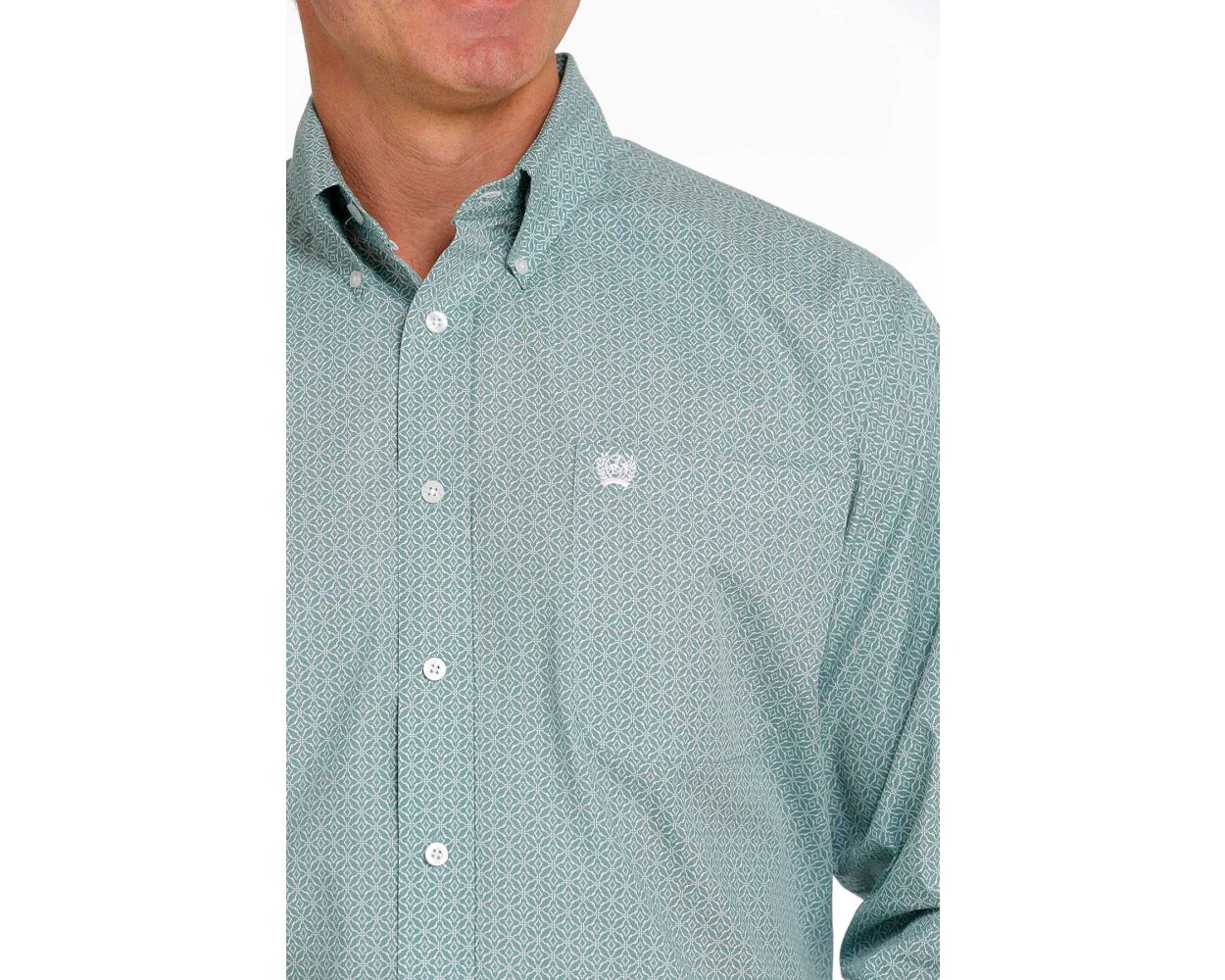 CINCH LIGHT BLUE PRINTED L/S BUTTON DOWN