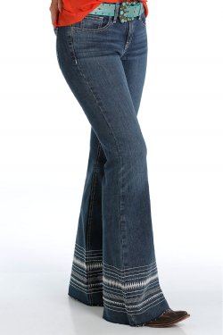 WOMEN'S SLIM FIT HANNAH SUPER FLARE - DARK STONEWASH