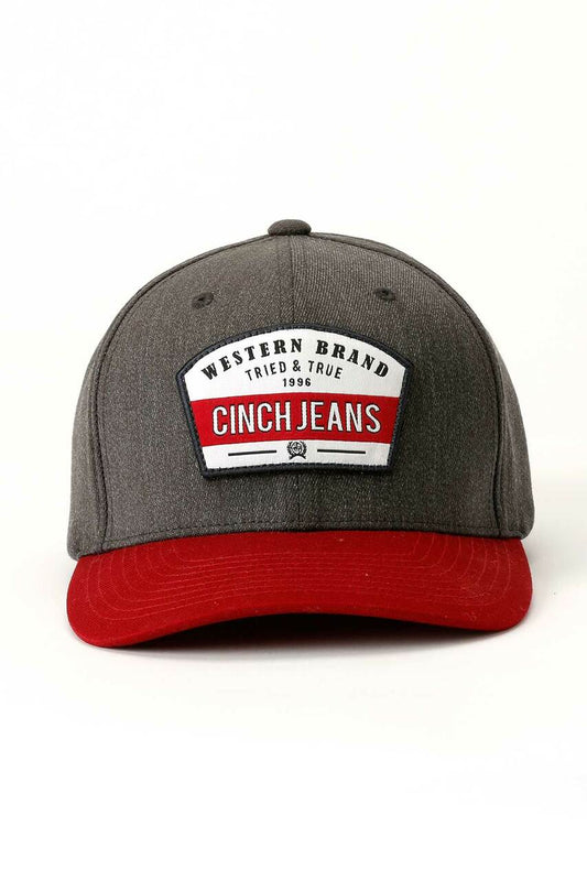 CINCH JEANS LOGO FITTED CAP- RED