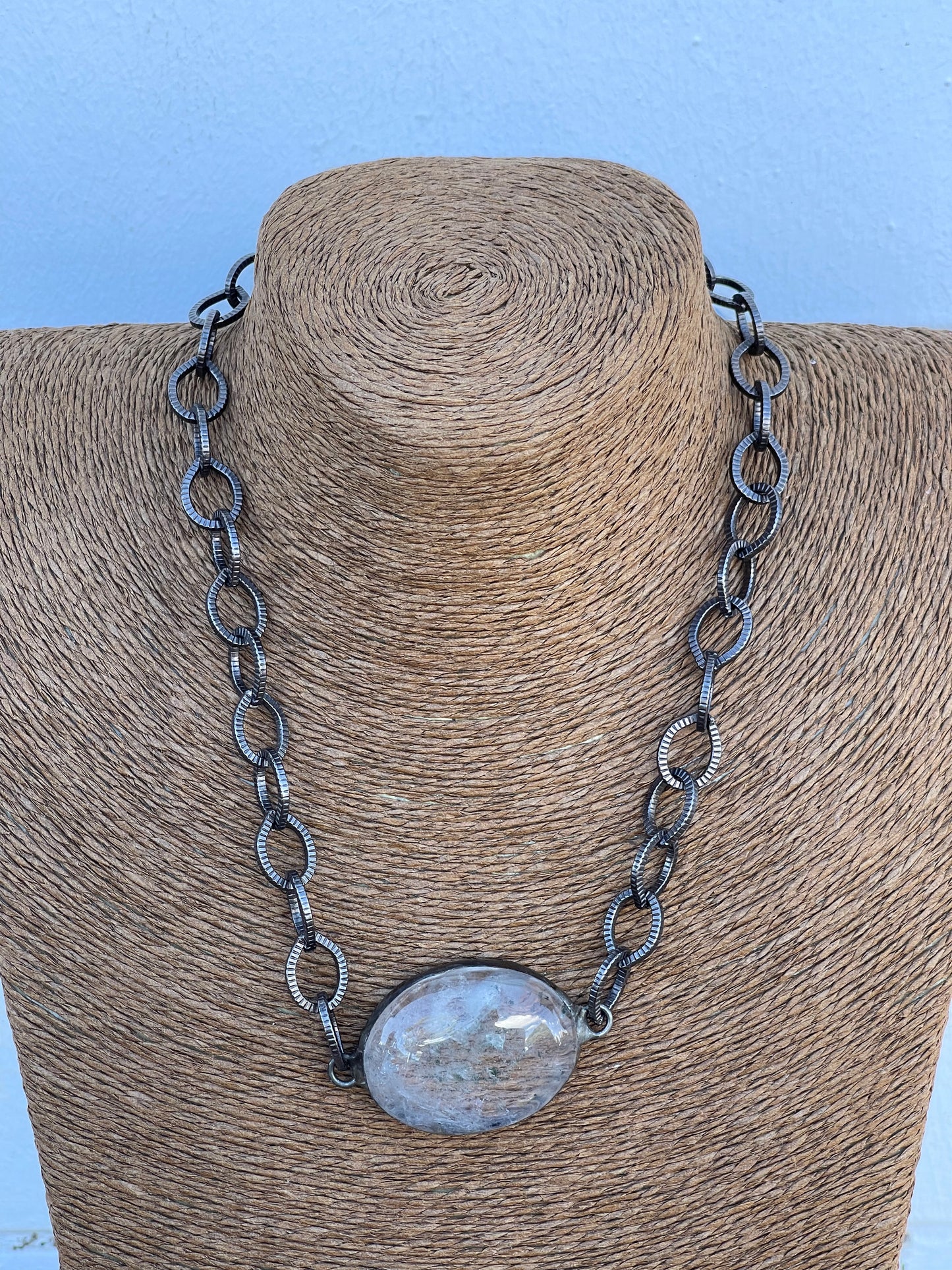 Garden Quartz Pendant Chain Necklace