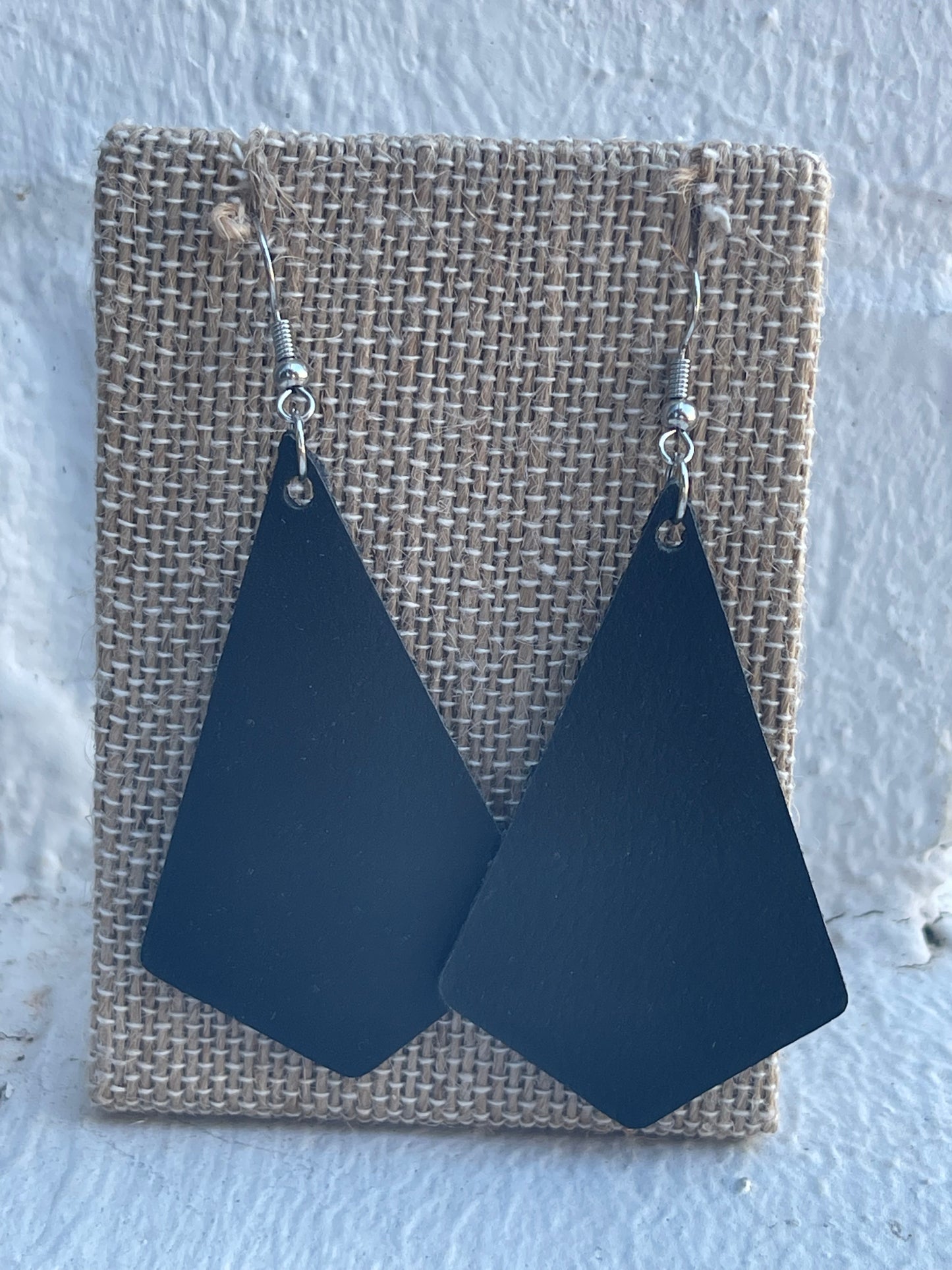 Triangle Leather Earring