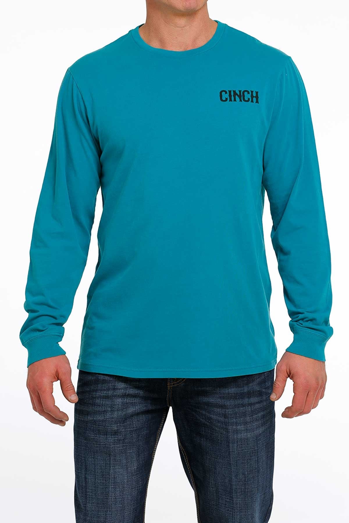 Cinch Denim Co. "Lead This Life" Long Sleeve Graphic T-Shirt - Teal