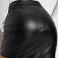 FAUXY LEATHER SKIRT