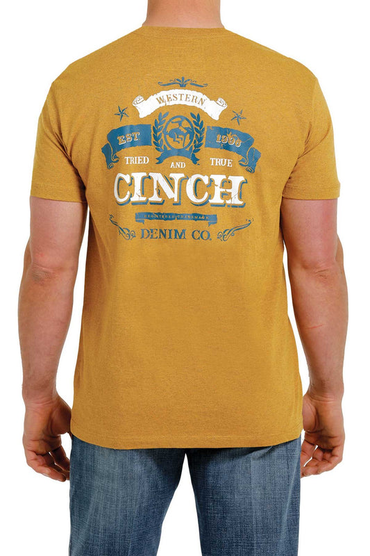 MEN'S CINCH TRIED AND TRUE TEE - GOLD